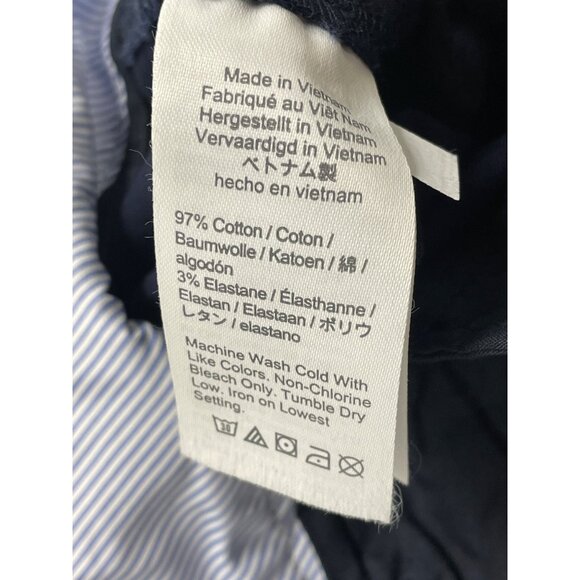 J. Crew Womens Navy Chino Shorts Mid-Rise Tailored Fit Size 10 - Picture 7 of 8